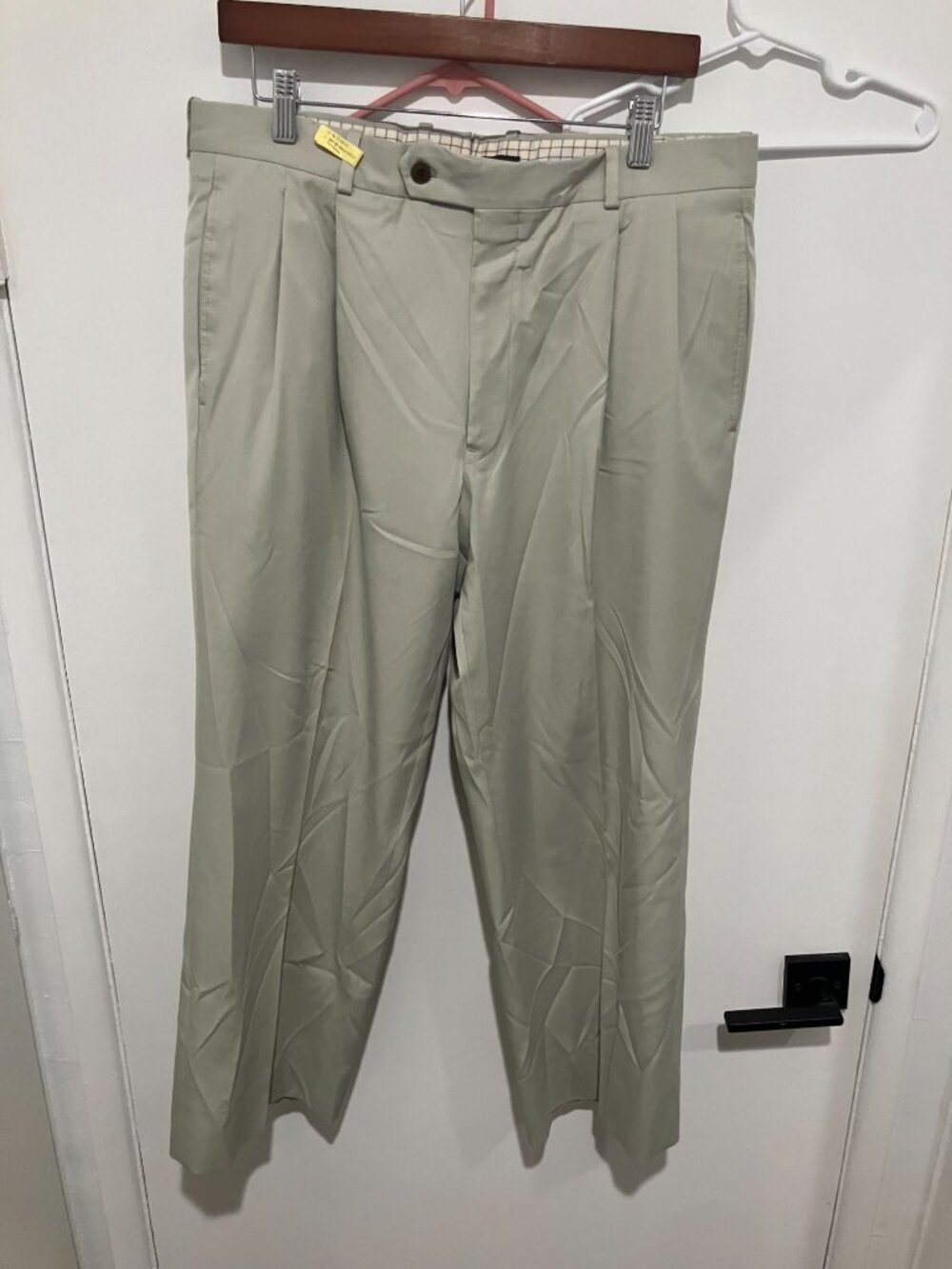 VTG R. Sean McKee Men's Pleated Tailored Slacks, Light Gray, Size 34x27.5